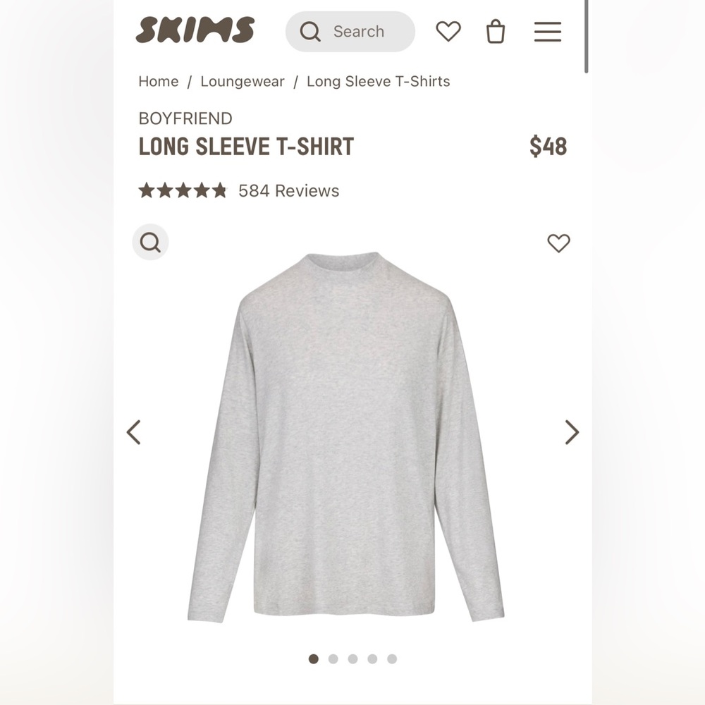 Skims Boyfriend Long sleeve
